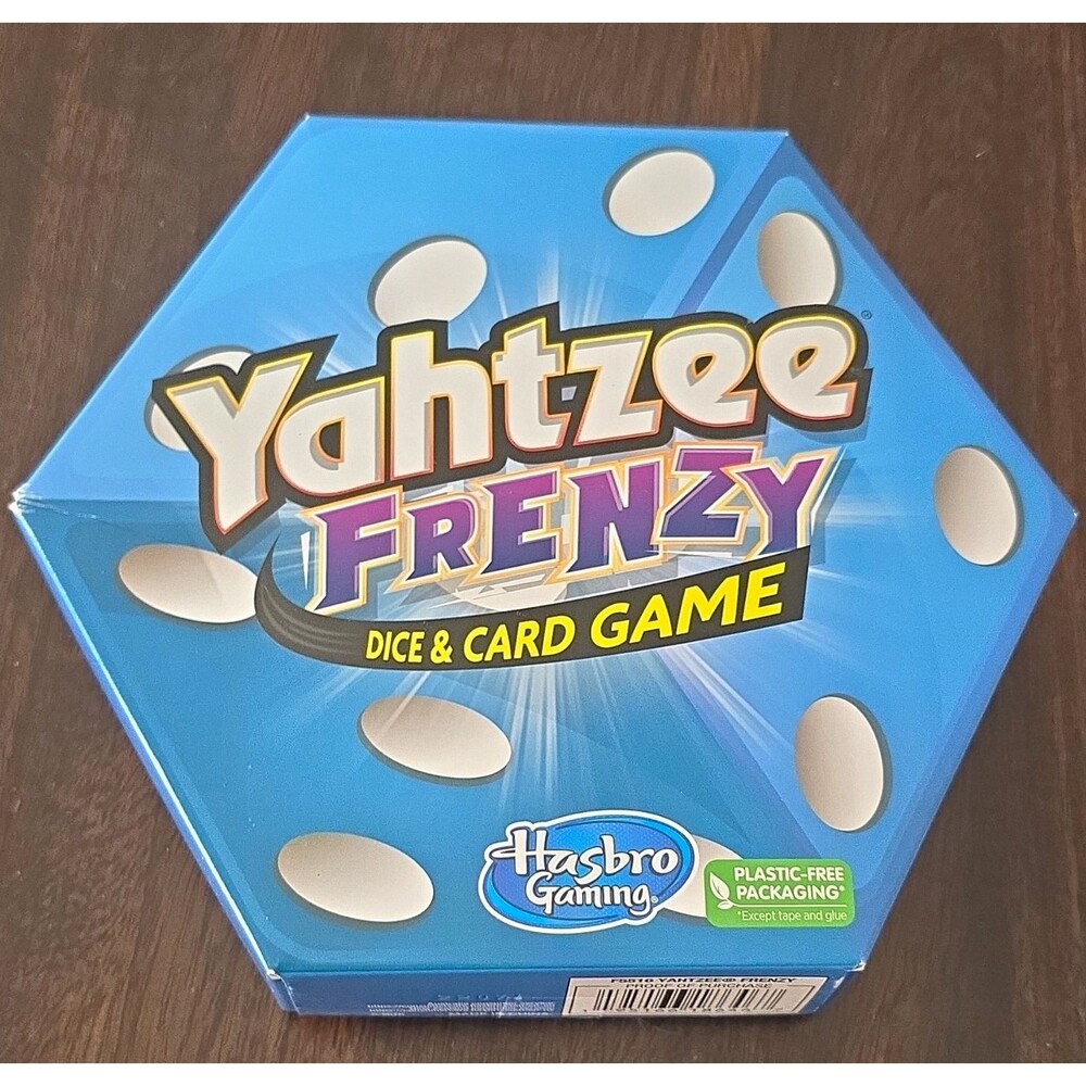 Hasbro Gaming Yahtzee Frenzy Strategy Dice & Card Game 1+ 8+ Plastic-Free